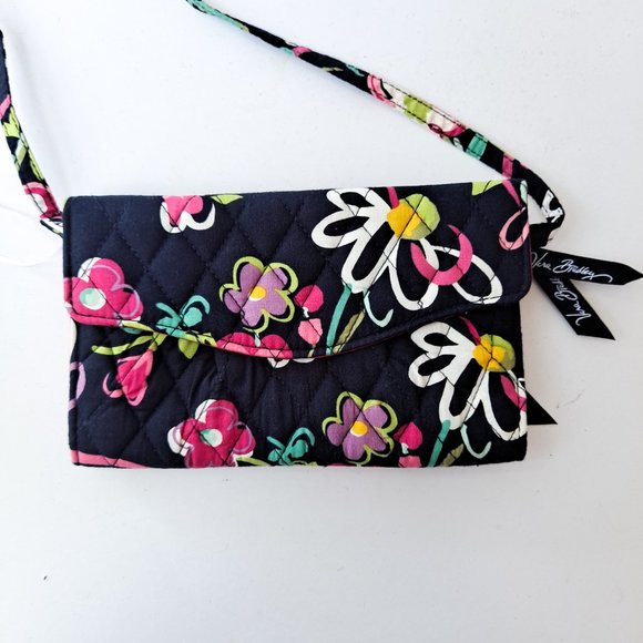 Vera Bradley Retired Ribbons Wallet Crossbody - Picture 2 of 4